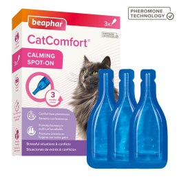 BEAPHAR CatComfort Calming Spot on - z zawartością feromonów dla kotów - 3x0,55ml