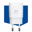 Ładowarka sieciowa 20W 1xUSB-C +USB-A PD QC bez kabla Biała