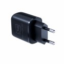 Ładowarka sieciowa 20W 1xUSB-C +USB-A PD QC bez kabla Czarna