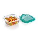 Kwadratowe pudełko na lunch z pokrywką Luminarc Keep'n Lagon 760 ml 13 x 6 cm Turkusowy Szkło (6 Sztuk)