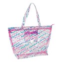 Torba Damska Barbie Logomania Przezroczysty Jasnoróżowy 54 x 35 x 17 cm