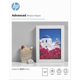 Błyszczący Papier Fotograficzny HP Q8696A A5 25 Kartki (25 Sztuk)