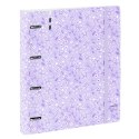 Segregator Safta Light purple flowers Fioletowy 27 X 32 X 4 cm