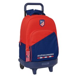 Torba szkolna z kółkami Atlético Madrid Niebieski Czerwony 33 X 45 X 22 cm