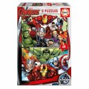 Zestaw 2 Puzzli The Avengers Super Heroes 48 Części 28 x 20 cm