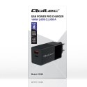 Ładowarka Qoltec 52382 GAN POWER PRO 1XUSB-C 1XUSB 100W 5-20V 1.5-5A PD CZARNA