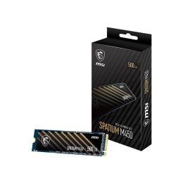 MSI SPATIUM M450 PCIe 4.0 NVMe M.2 500GB PCI Express 4.0 3D NAND