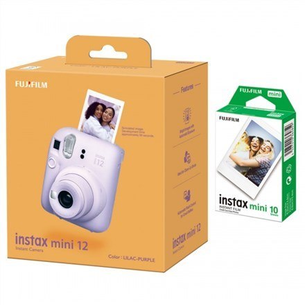 CAMERA INSTANT W/10SH GLOSSY/INSTAX MINI 12 PURPLE FUJIFILM