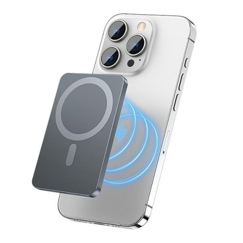 Powerbank indukcyjny MagSafe 5000mAh P112K Szary