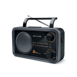 Przenośne Radio Muse M-06DS, Szary (Wejście AUX, 2 pasmowe)