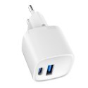 Mini-ładowarka USB-A USB-C 20W PD QC3.0 biała