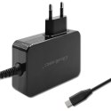 Ładowarka Qoltec 52387 GAN POWER PRO 1XUSB-C 90W 5-20V 3-4.5A CZARNA