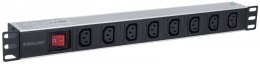 Listwa zasilająca rack 19 1U 110V-250V/10A 8 gniazd C13 kabel 2m