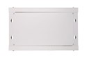 Szafka wiszÄca rack 6U 600x600 szara szklane drzwi