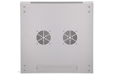 Szafka wiszÄca rack 6U 600x600 szara szklane drzwi