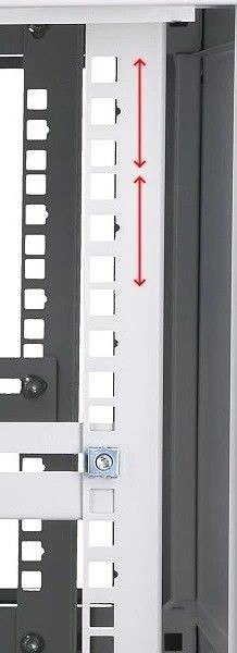 Szafka wiszÄca rack 6U 600x600 szara szklane drzwi