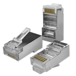 Wtyk przelotowy złącze RJ45 | CAT5e | FTP | Pass Through | Pozłacane styki | 100 sztuk