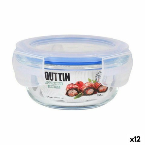 Hermetyczne pudełko na lunch Quttin Okrągła 200 ml (12 Sztuk)