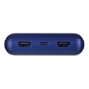 POWERBANK 20.000MAH 15W/USB-A UND USB-C ANSCHLUSS BLAU