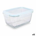 Pojemnik na Lunch Przezroczysty Silikon Szkło borokrzemowe 950 ml 18 x 8,8 x 13,5 cm (12 Sztuk)