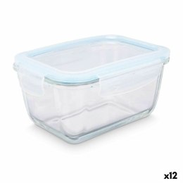 Pojemnik na Lunch Przezroczysty Silikon Szkło borokrzemowe 950 ml 18 x 8,8 x 13,5 cm (12 Sztuk)