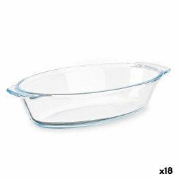 Półmisek Kuchenny Z uchwytami Przezroczysty Szkło borokrzemowe 700 ml 23,6 x 5,3 x 13 cm (18 Sztuk)