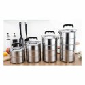 Set Pojemników na Lunch Privilege Stal nierdzewna Układane w stosy Stal 14 cm (6 Sztuk) (3 pcs)