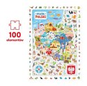 Puzzle obserwacyjne - Mapa Polski 100 elementów