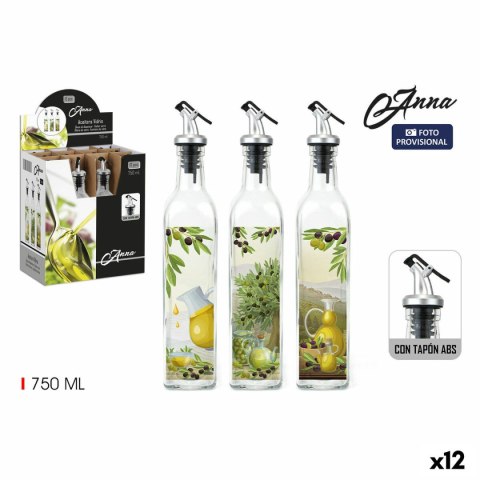 Buteleczka na oliwę Anna Szkło 750 ml (12 Sztuk)