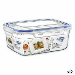 Hermetyczne pudełko na lunch Dem Prostokątny 2,3 L 24 x 18 x 10 cm (12 Sztuk)