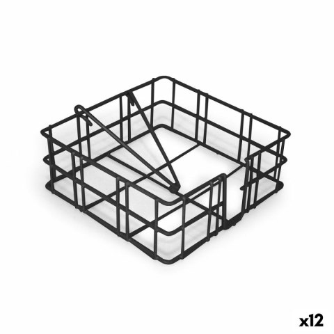 Uchwyt do serwetek Confortime Metal 18 x 18 x 6,5 cm (12 Sztuk)