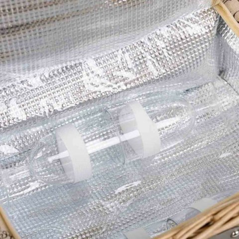 Kosz Piknikowy Alexandra House Living Szary Naturalny wiklinowy