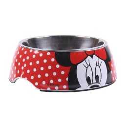 Karmnik dla psów Minnie Mouse Melamina 410 ml Wielokolorowy Poliester Metal