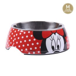 Karmnik dla psów Minnie Mouse Melamina 410 ml Wielokolorowy Poliester Metal