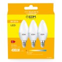 Zestaw 3 żarówek LED EDM 98204 G 35 W 5 W 50 W E14 400 lm Ø 3,6 x 10 cm (3200 K)