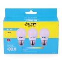 Zestaw 3 żarówek LED EDM 98203 G 35 W 5 W 50 W E27 400 lm Ø 4,5 x 8 cm (6400 K)