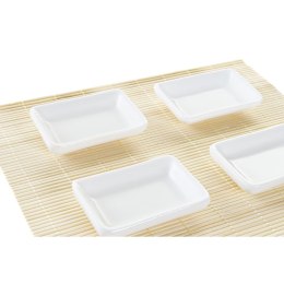 Zestaw do Sushi DKD Home Decor Metal Bambus Biały Naturalny Orientalny 30 x 40 cm 28 x 22 x 2,5 cm (9 Części)