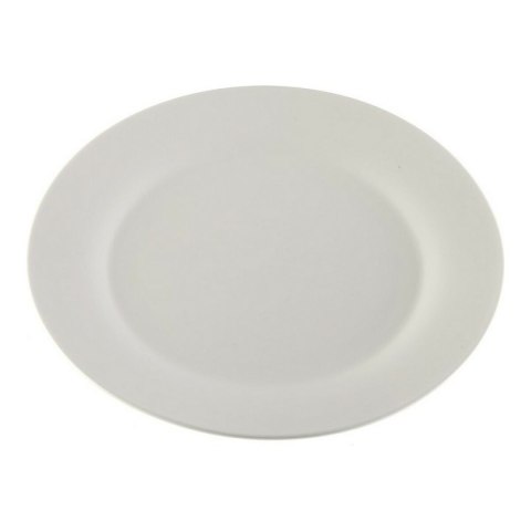 Płaski Talerz Versa Biały Porcelana Plastikowy 27 x 27 cm