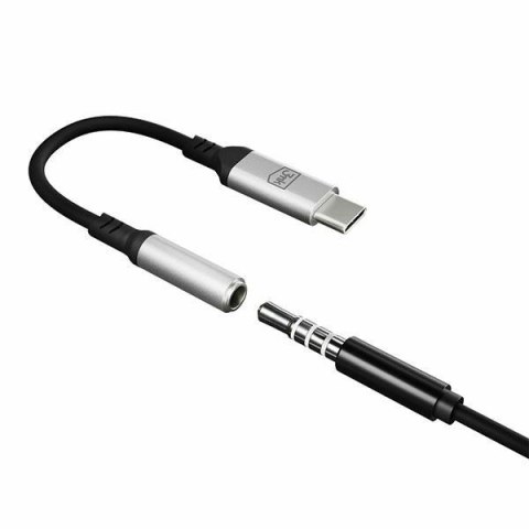3MK Adapter USB-C - Jack 3,5 mm DACczarny/black