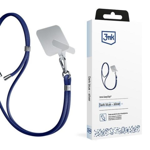 3MK EasyClip Dark Blue (silver)smycz do telefonu