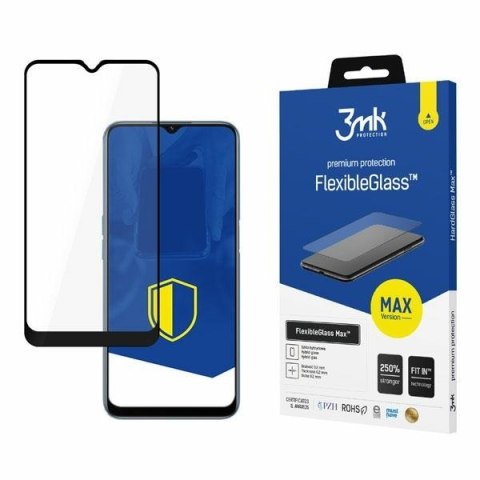 3MK FlexibleGlass Max Oppo A16/A16s czarny/black, Szkło Hybrydowe z wzmocnionymi krawędziami