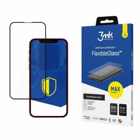 3MK FlexibleGlass Max iPhone 13/13 Pro 6,1" czarny/black, Szkło Hybrydowe z wzmocnionymi krawędziami