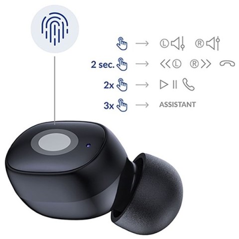 3MK FlowBuds słuchawki bezprzewodowebluetooth czarny