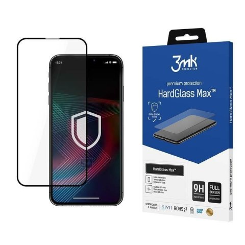 3MK HardGlass Max iPhone 13/13 Pro/14/16E 6,1" czarny/black