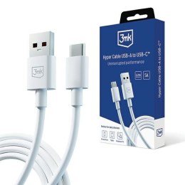 3MK Hyper Cable USB-A to USB-C 5A 60W 1.2m biały/white kabel