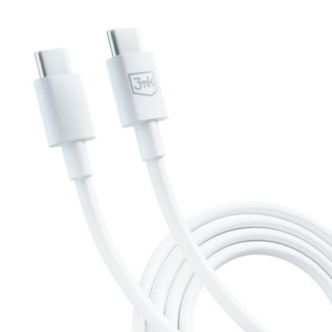 3MK Hyper Cable USB-C - USB-C 100W1.2m Biały/White Kabel