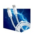 3MK Hyper Cable USB-C/USB-C 2m 100W Kabel Biały/White