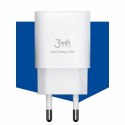 3MK HyperCharger 20W 1xUSB-C + 1xUSB-A ładowarka sieciowa PD/QC biały/white