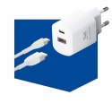 3MK HyperCharger 20W 1xUSB-C + 1xUSB-A ładowarka sieciowa PD/QC biały/white