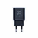 3MK HyperCharger 20W 1xUSB-C + 1xUSB-A ładowarka sieciowa PD/QC czarna/black